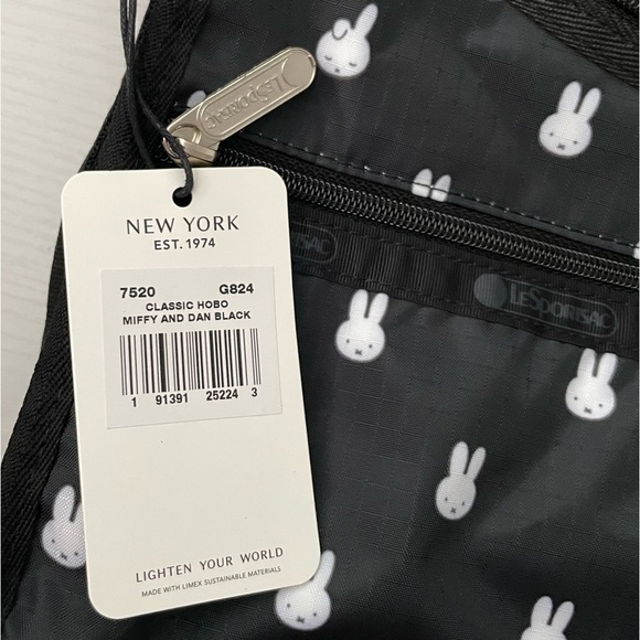 LeSportsac 7520 CLASSIC HOBO Miffy and Dan Shoulder Bag and Pouch Set - Picture 5 of 14